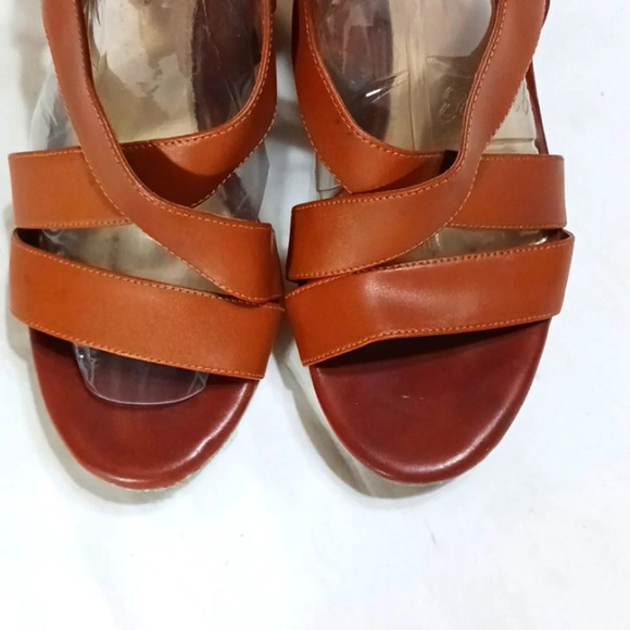 Jessica Simpson Brown Strappy Wedge Sandals Women'svsize 8.5 - Picture 6 of 12